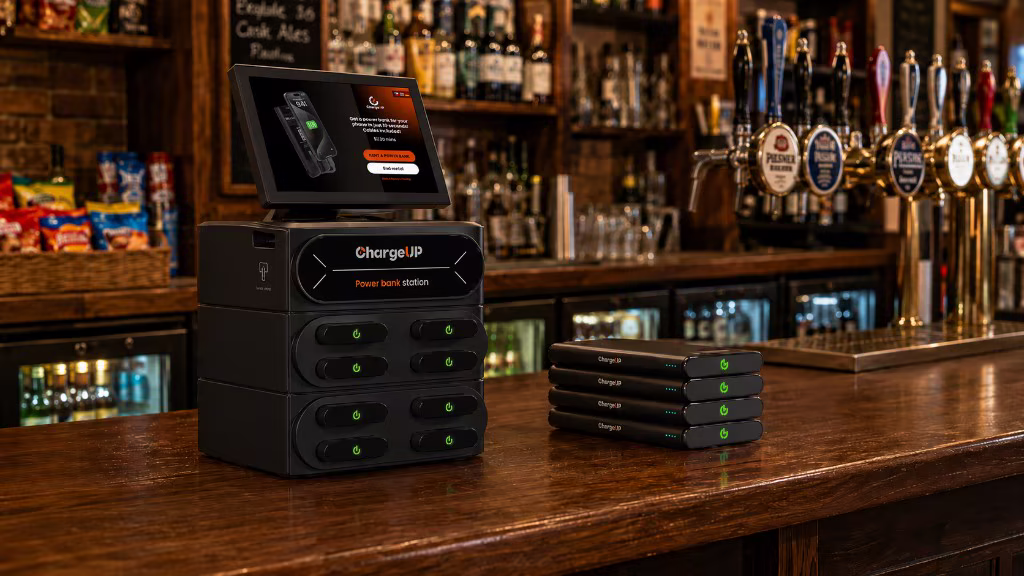 ChargeUP station installed at a hospitality venue
